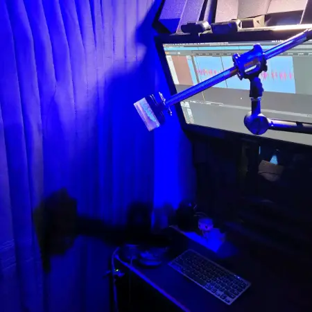 View inside the voice over booth